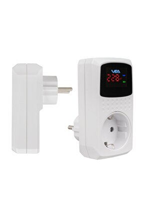 16 Amper 3520 Watt Renkli Led Ekranlı Dijital Akım Korumalı Priz AXE2-D3