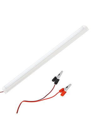 60 Santim 12 Volt Akü Maşalı 10 Watt T8 İnce Led Lamba Beyaz Işıklı AXE4R01G