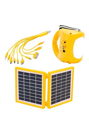 2 Adet Solar Panel Güneş Enerjili Kamp Feneri + Radyo AXE8-4Y61
