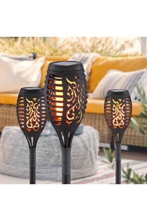 5li POWERMASTER PM-15940 12 LEDLİ IP44 ALEVLİ KUTULU TEKLİ PAKET SOLAR BAHÇE AYDINLATMA