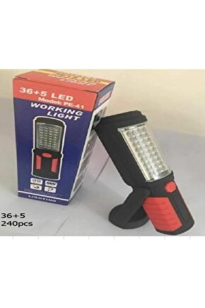 36 Ön Led 5 Üst Ledli Pilli Akrobat Çalışma Lambası AXE-PE41