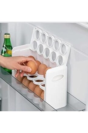 30 Bölmeli Plastik Yumurta Kutusu 3 Katlı Yumurtalık Buzdolabı Organizeri Saklama Kabı Eggy Box