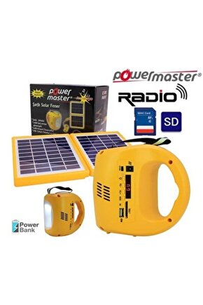 Beyaz Led Aydınlatma Powerbank Usb Özellikli Radyo