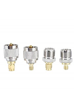 4 Kit Adaptör Konektörü, Sma - Uhf Adaptör, Erkekdişiden Sma Dişierkek Rf Koaksiyel Adaptör Kone