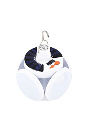 Premıo Pr-2038 Solar Panelli Şarjlı Çift Bataryalı 5li Katlanabilir Acil Durum Kamp Lambası (5047)