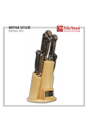 SÜRBİSA 61504-YM-N Naturel Ahşaplı 10 Parçalı Mutfak Seti