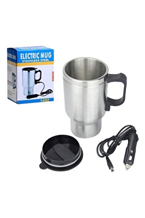 Oto Kattle 12 V Çakmak Girişli Araç İçi 304 Paslanmaz Çelik 450 Ml Termos