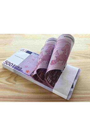 Mor Renkli Geçersiz 100 Adet İthal Kağıt Gramajlı Yeni Euro Sahte Para
