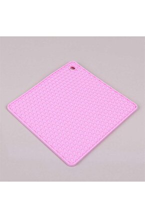 Petek Dokulu Silikon Kare Nihale Pembe