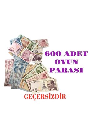 600 Adet Geçersiz Eğlence Oyun Parası