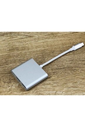 3in1 Type-c To Hdmi 4k Usb 3.0 Dönüştürücü Adaptör Matebook Samsung S8 S9 S10 Honor Dell Lg