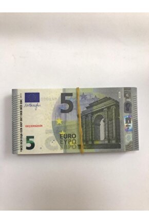 100 Adet 5 Euro Geçersiz Şaka Düğün Parası Oyun Parası
