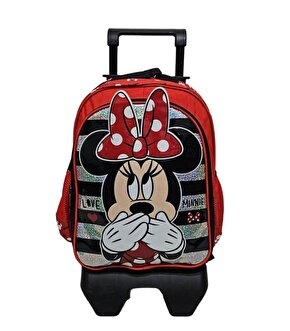 Mickey Mouse Çekçekli Okul Çantası 4 lü Set