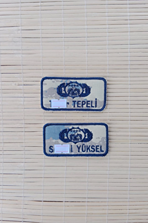 Hava Kuvvetleri Guvenlik Ad Soyad Yazili Bez İsimlikli Nakis Brovesi