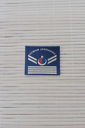 Uzman Jandarma Lacivert Renkli Uzman Cavus 4 Kademe 3d Plastik Mini Gogus Rutbesi