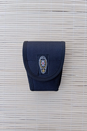 Polis Emniyet Mensubu Siyah Renkli Cirtli İmpertex Kapali Kelepce Kilif