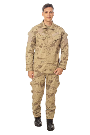 Jandarma Kamuflaj Renkli 4 Cepli Uzun Kollu Taktik Komando Gomlek Jandarma Komando Kamuflaj Renkli 6 Cepli Hun Model Kar