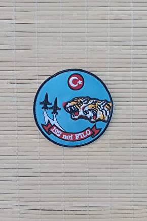 192. Filo Kaplan Ve Ucak Logolu Nakis İslemeli Arma Patch Pec