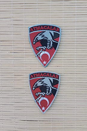Atmacalar Yazili Kartal Ve Ayyildiz Bayrakli Logolu Nakis İslemeli Arma Pec Patch