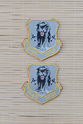 F 4e 2020 Yazili Ucak Ve Kaplan Logolu Nakis İslemeli Arma Pec Patch