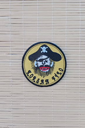 Korsan Filo Yazili Korsan Logolu Nakis İslemeli Arma Patch Pec