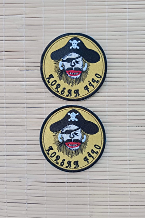 Korsan Filo Yazili Korsan Logolu Nakis İslemeli Arma Pec Patch
