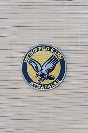 182. Filo Komutanligi Atmacalar Yazili Kartal Logolu Nakis İslemeli Arma Patch Pec