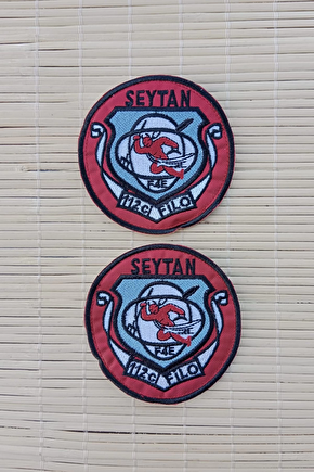 Seytan 112. Filo F 4e Yazili Nakis İslemeli Arma Pec Patch