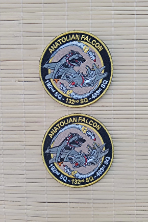 Anatolian Falcon 192. SQ 132. SQ 493. SQ Yazili Nakis İslemeli Arma Pec Patch
