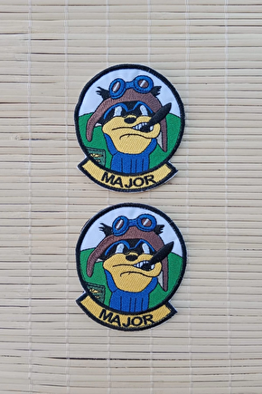 Major Yazili Siluetli Nakis İslemeli Arma Pec Patch