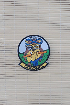 Colonel Yazili Siluetli Nakis İslemeli Arma Patch Pec