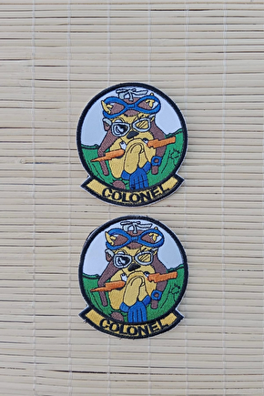 Colonel Yazili Siluetli Nakis İslemeli Arma Pec Patch