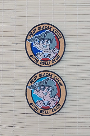Pilot Olacak Cocuk Sf De Belli Olur Nakis İslemeli Arma Pec Patch