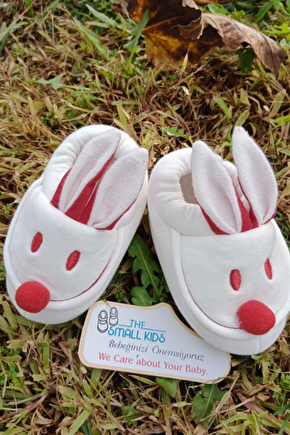 Beyaz Renkli İci Pamuklu Bilek Kismi Lastikli Organik Ortopedik Cocuk Bebek İlkadim Patik Kanvas Sneaker Casual Ayakkabi