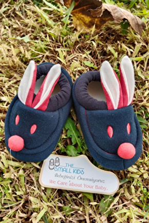 Lacivert Renkli İci Pamuklu Bilek Kismi Lastikli Organik Ortopedik Cocuk Bebek İlkadim Patik Kanvas Sneaker Casual Ayakk