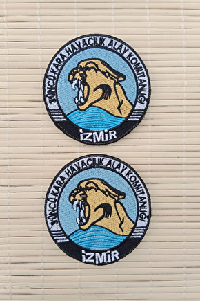 3 Uncu Kara Havacilik Alay Komutanligi İzmir Yazili Nakis İslemeli Arma Patch Pec