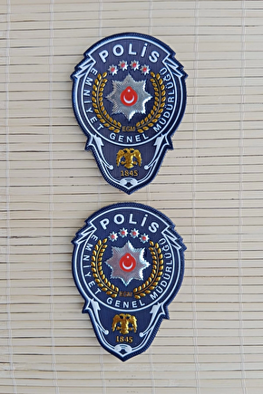 Polis Gogus Armasi Emniyet Mudurlugu 1845 Polis Genel 3d Silikon Kabartma Mont Ceket Gogus Pec Arma