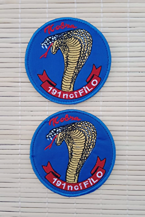 Kobra 191nci Filo Yazili Nakis İslemeli Arma Patch Pec
