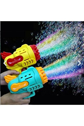 Lrs Store Işıklı Pilli Köpük Baloncuk Makinesi Tabancası Şık Tasarım Bol Köpük Süper Bubble Gun, Çok