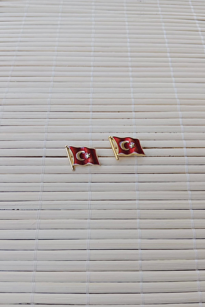 2 Adet Dalgalanan Bayrak Sarrafiyeli Taki Ceket Yaka İgnesi Yaka Rozet