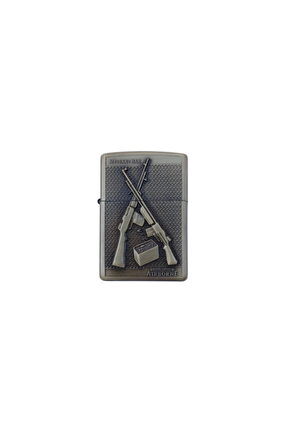 Ozel Tasarim Sari Renkli M1918a2 Bar Tufek Kabartmali Medal Of Honor Airborne Yazili Zippo Cakmak