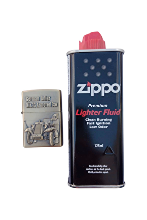 Ozel Tasarim Sari Renkli German Adler Kfz 13 Armored Car Zirhli Arac Kabartmali Premium Zippo Cakmak