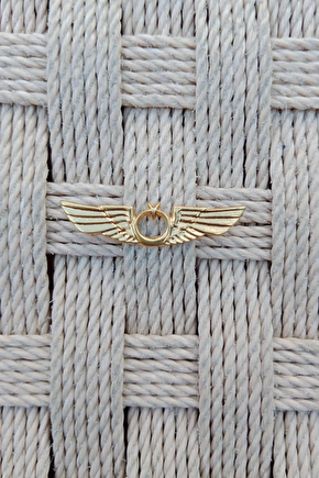Hava Kuvvetleri Sari Renkli Hava Pilot Kucuk Metal Gogus Brovesi