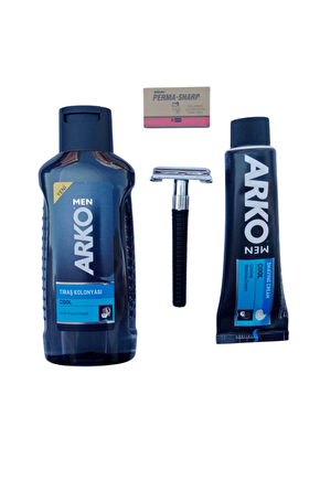 Arko Men Cool Tras Kolonyasi Arko Men Cool Tras Kremi Jel Orak Plastik Sapli Tras Makinasi Perma Sharp Jilet Tras Seti
