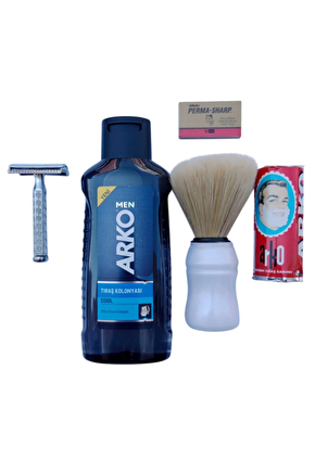 Arko Men Cool Tras Kolonyasi Orak Paslanmaz Krom Tras Makinasi Arko Berber Tras Sabunu Perma Sharp Yaprak Jilet Tras Fir