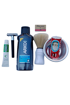 Arko Men Cool Tras Kolonyasi Orak Plastik Sapli Tras Makinasi Perma Sharp Jilet Arko Berber Tras Sabunu Sakal Fircasi Me