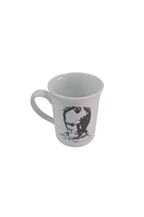 Cift Tarafli K.ataturk Resimli İmzali Ozel Tasarim Seramik Kupa Bardak
