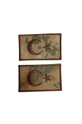 Jandarma Kamuflaj Renkli Nakis İslemeli Arma Pec Patch Bayrak