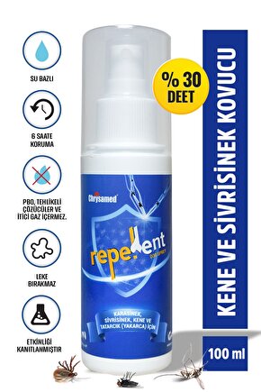 Repellent D30 Sprey Sivrisinek Karasinek Tatarcık Kene Kovucu Koruyucu Sprey 100 ml Çocuk Yetişkin