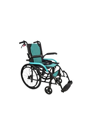 Sdm 863-laj Refakatçı Tekerlekli Sandalye Turkuaz (alüminyum) 20 inç